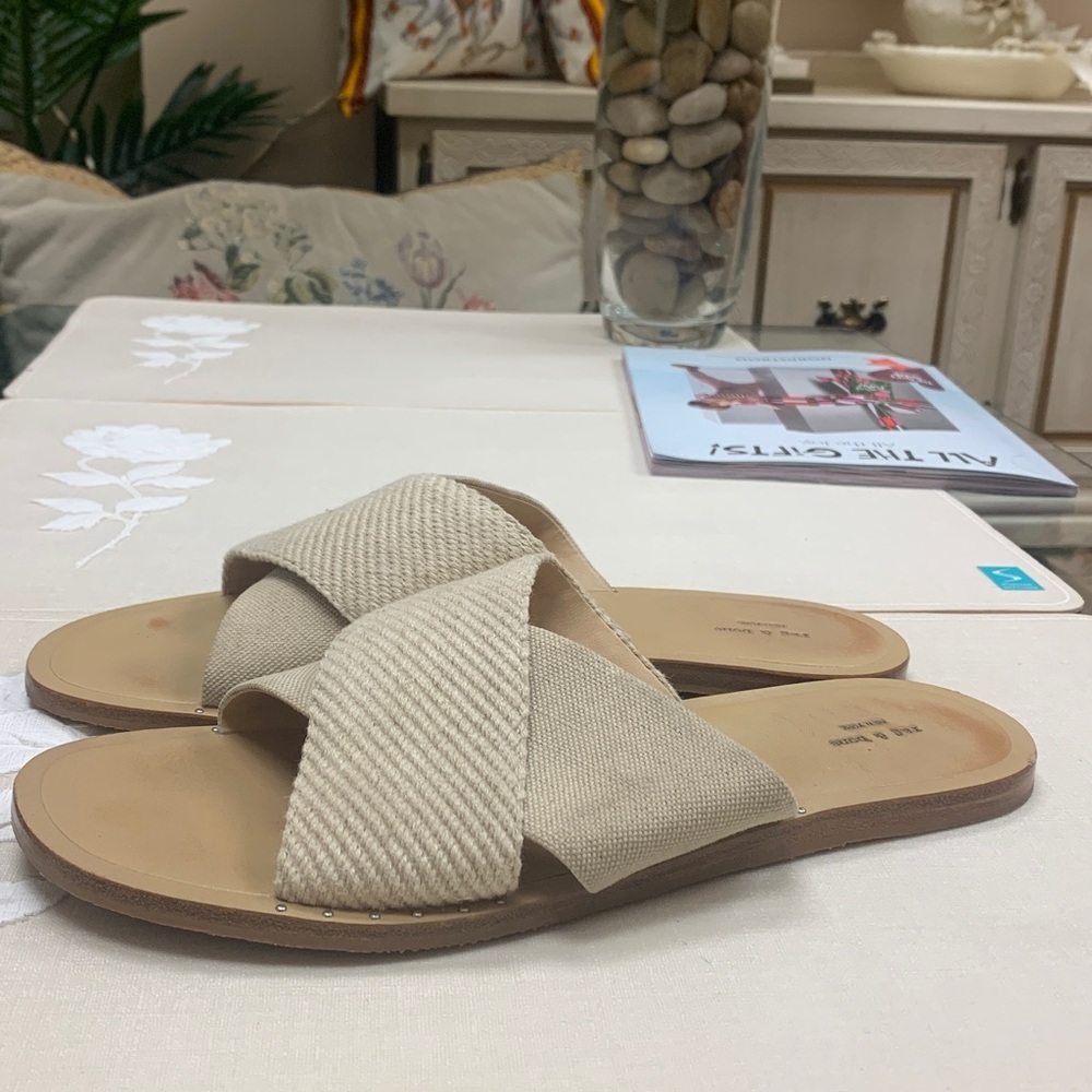 Rag & Bone Beige Keaton Slide Sandals Size 40/US 10